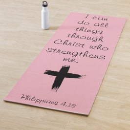 Ich kann alles durch den Christ Yoga Mat tun Yogamatte