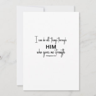 Ich kann alles durch Ihn tun .... Dankeskarte