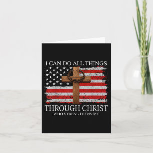 Ich kann alles durch Jesus Amerika tun, stolz auf Karte