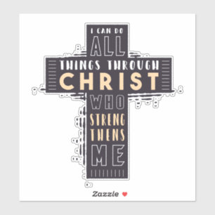Ich kann alles durch Jesus Christus tun, der ist Aufkleber