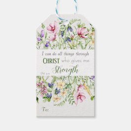 Ich kann alles Elegante botanische Personalisiert Geschenkanhänger