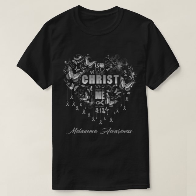 Ich kann alles tun, Melanom-Bewusstsein T-Shirt (Design vorne)