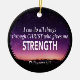 ICH KANN ALLES TUN | Philippinen 4:13 | CHRISTLICH Keramik Ornament