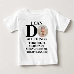 Ich kann alles tun, was Christliche Foto Bibel Ver Baby T-shirt