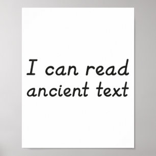 Ich kann alten Text lesen Poster