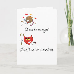 Ich kann Angel Funny Valentine's Card sein Feiertagskarte