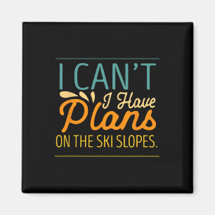 Ich kann auf den Skipisten kein Skilaufen planen Magnet