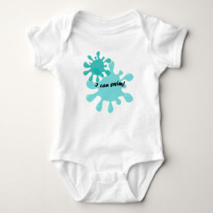 Ich kann Baby Bodysuit schwimmen Baby Strampler