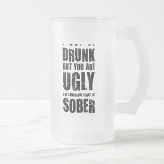 Ich kann betrunken sein. Ungewöhnliches Geschenk Mattglas Bierglas