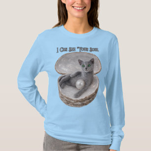 Ich kann deine Seele sehen Lustiges Russisch Blau T-Shirt