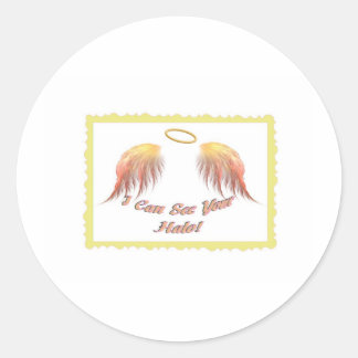 Ich kann deinen Halo sehen! Ausgabe 2 Runder Aufkleber