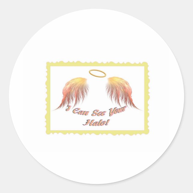 Ich kann deinen Halo sehen! Ausgabe 2 Runder Aufkleber (Vorderseite)