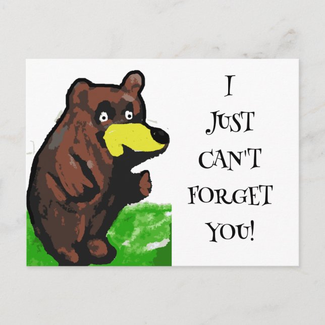 Ich kann dich einfach nicht vergessen postkarte (Vorderseite)