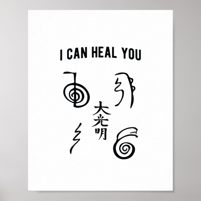 Ich kann dich heilen | Reikimaster Reiki Geschenk Poster (Vorne)