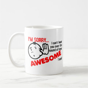 Ich kann dich nicht hören wegen des Klangs davon, Kaffeetasse