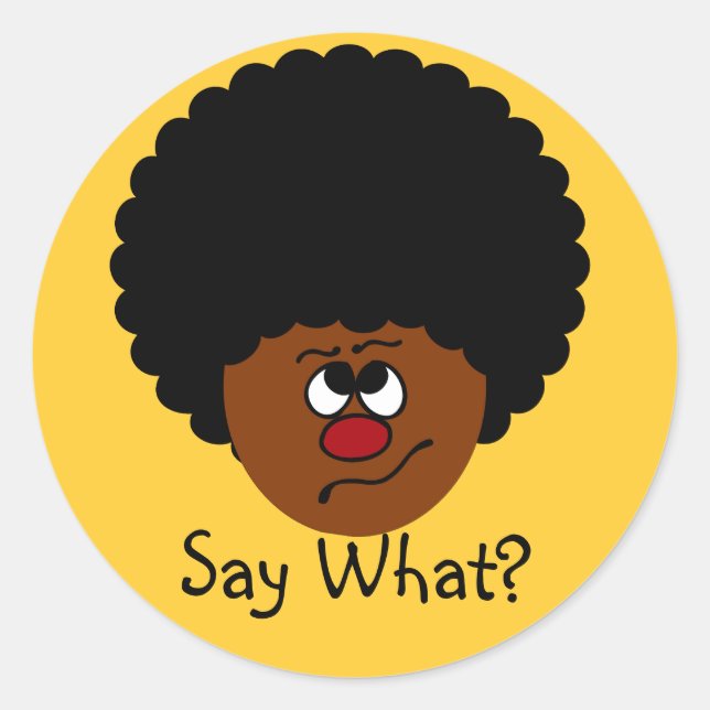 Ich kann dich nicht richtig gehört haben; bitte wi runder aufkleber (Vorderseite)