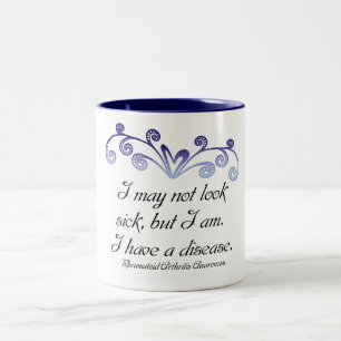 Ich kann die kranke… bewusste rheumatoide zweifarbige tasse