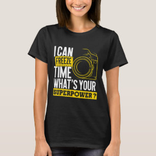 Ich kann die Superpower-Fotografen-Kamera einfrier T-Shirt