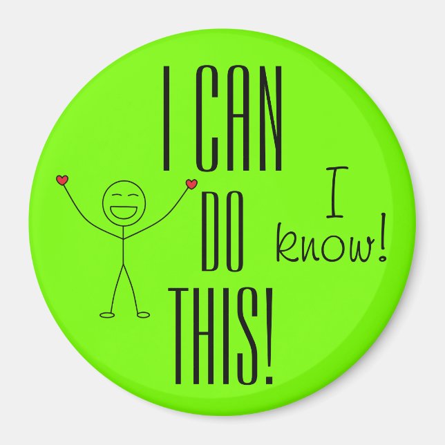 ICH KANN DIESE Niedlichen ermutigenden Worte TUN Magnet (Vorne)