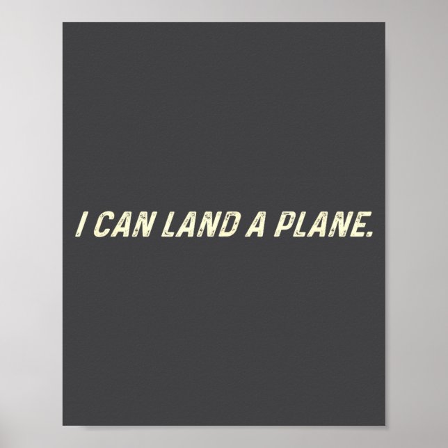 Ich kann ein Flugzeug landen Poster (Vorne)