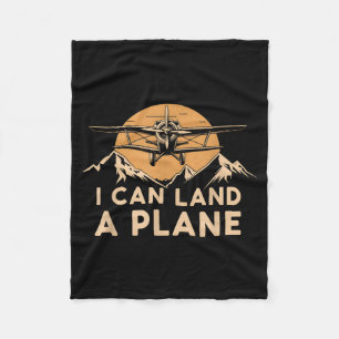Ich kann ein Flugzeug landen Vintage lustig Lot Lu Fleecedecke