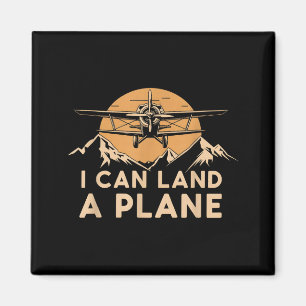 Ich kann ein Flugzeug landen Vintage lustig Lot Lu Magnet