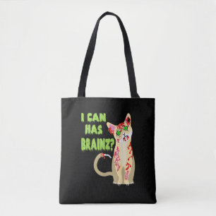 Ich kann ein Gehirn-Zombie-Cat-Shirt haben