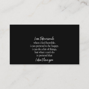 Ich kann ein Lächeln Fake Visitenkarte