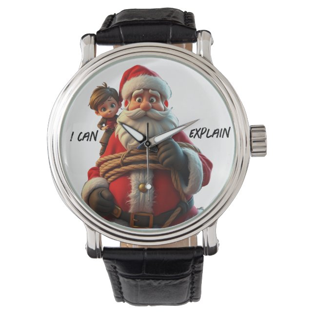 Ich kann erklären, Cartoon Weihnachtsmann und Klei Armbanduhr (Vorderseite)