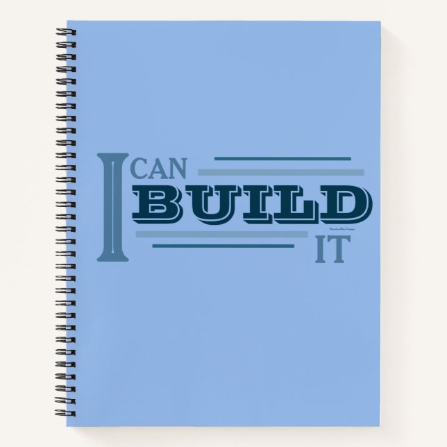 Ich kann es bauen (Blau) Planer/ Notizbuch (Vorderseite)