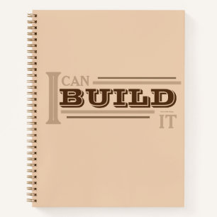 Ich kann es bauen (Braun) Planer/ Notizbuch