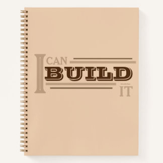 Ich kann es bauen (Braun) Planer/ Notizbuch