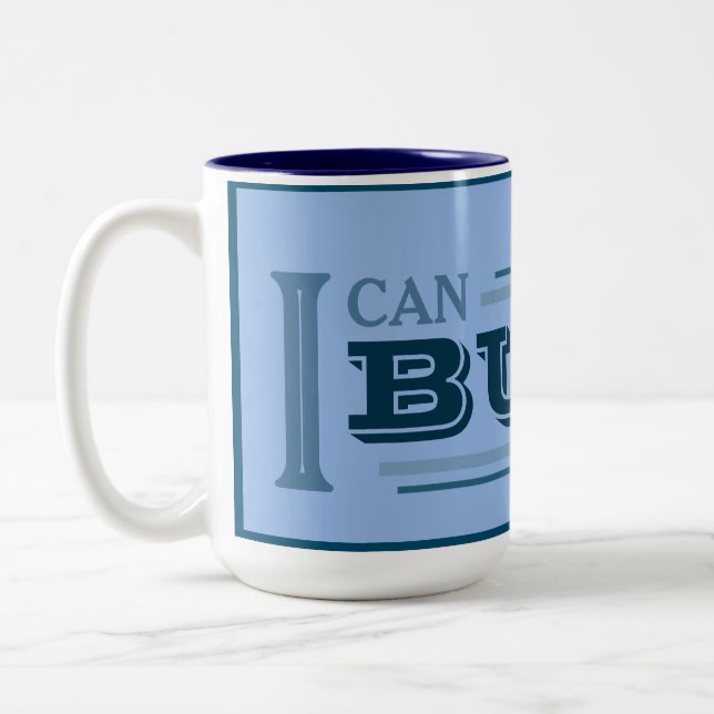 Ich kann es bauen Kaffeetasse (Blau) (Links)