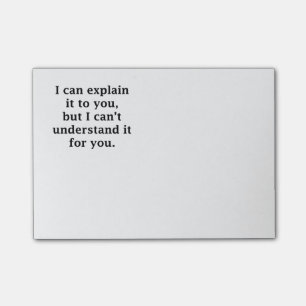 Ich kann es Ihnen erklären Post-it Klebezettel