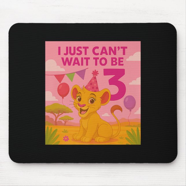 Ich kann es kaum erwarten, 3 Premium zu sein Mousepad (Vorne)