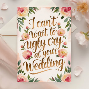 Ich kann es kaum erwarten, bei deiner Hochzeit häs Dankeskarte