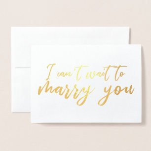 Ich kann es kaum erwarten, dich am Hochzeitstag zu Folienkarte