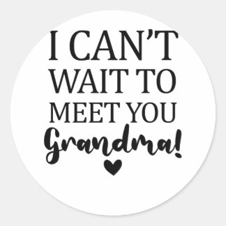 Ich kann es nicht abwarten, dich Großmutter-Schwan Runder Aufkleber