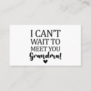 Ich kann es nicht abwarten, dich Großmutter-Schwan Visitenkarte
