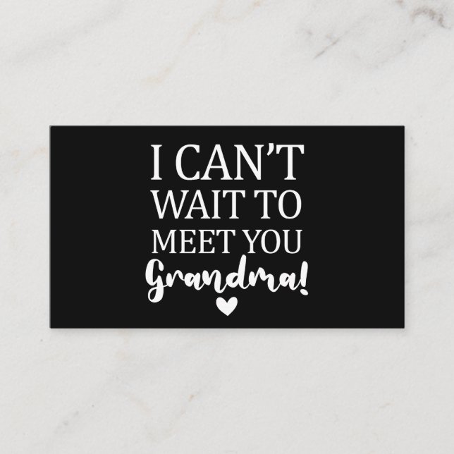 Ich kann es nicht abwarten, dich Großmutter-Schwan Visitenkarte (Vorderseite)