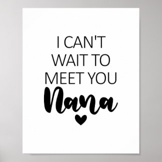 Ich kann es nicht abwarten, dich zu treffen Nana S Poster