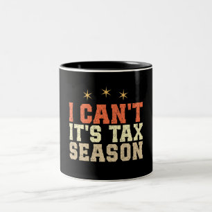 Ich kann es nicht in der Steuersaison Zweifarbige Tasse
