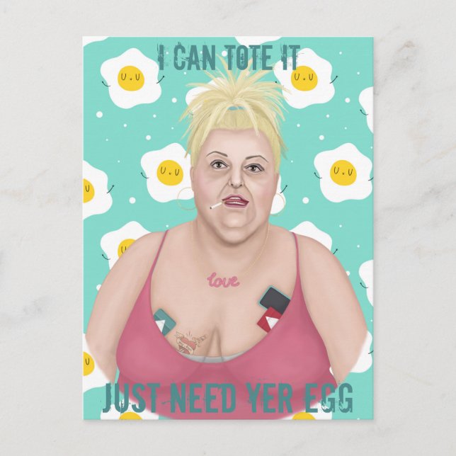 Ich kann es Tasche geben Postkarte (Vorderseite)