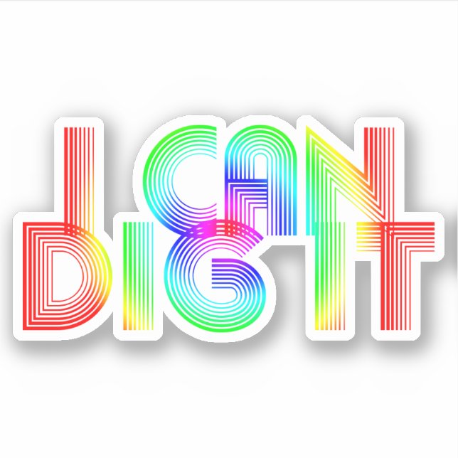 Ich kann es tun aufkleber (Vorderseite)