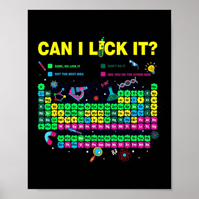 Ich kann es Wissenschaft Periodensystem Poster (Vorne)