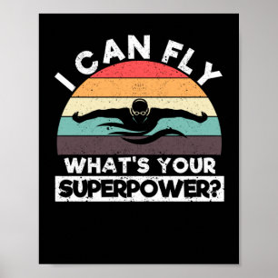 Ich kann fliegen Was für ein super Power Funny Poster