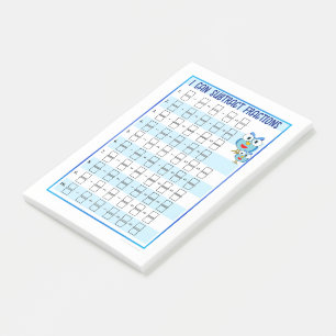 Ich kann Fractions hinzufügen - Blue Post-It-Notes Post-it Klebezettel