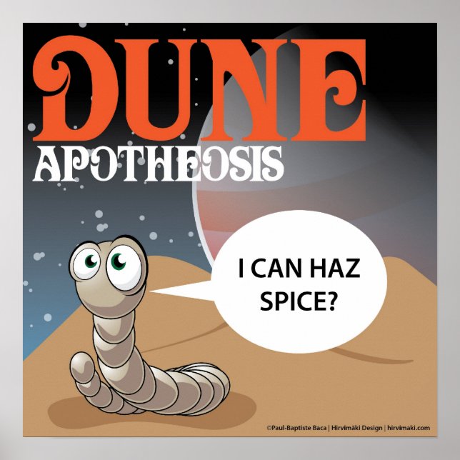 Ich kann Gewürze haben? Dune Worm Poster (Vorne)