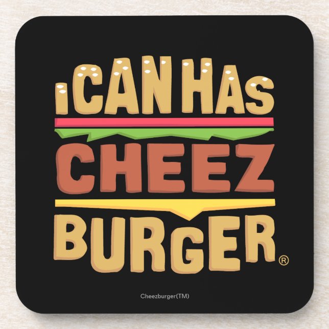 Ich kann habe Cheezburger Logo Untersetzer (Vorderseite)