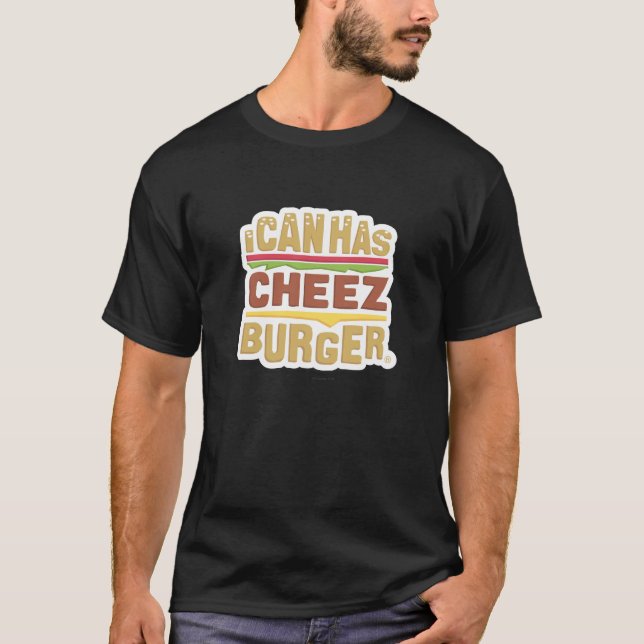 Ich kann habe Cheezburger (Schatten) T-Shirt (Vorderseite)